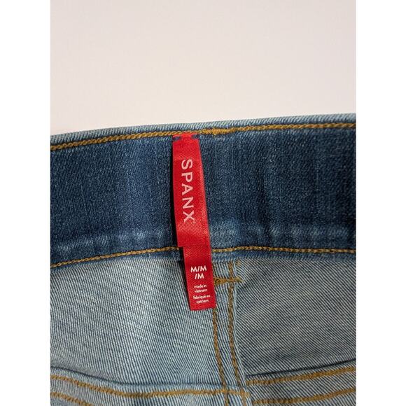 Spanx Jeans Womens Medium Blue Flare Leg Medium Wash - Picture 5 of 10